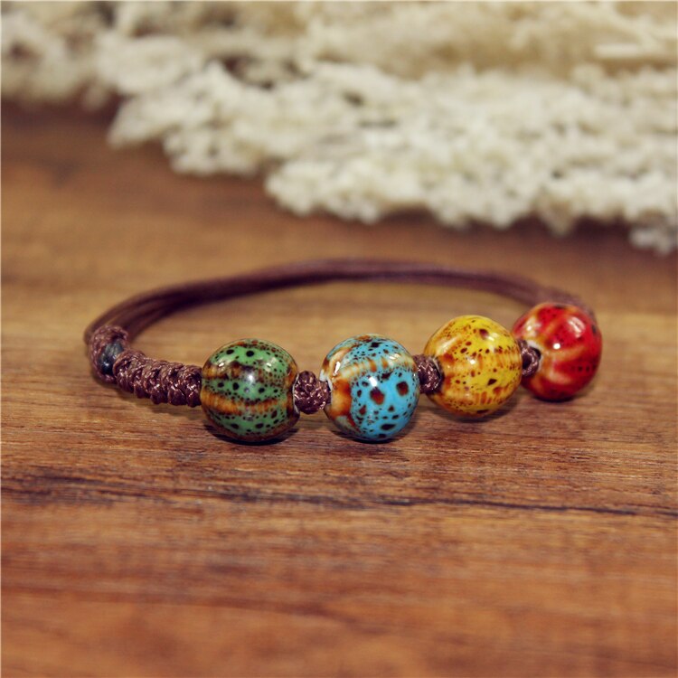 Fruchtreif, Armband, Naturschoen - #bunt, #frucht, #keramik, #sommer, #winter