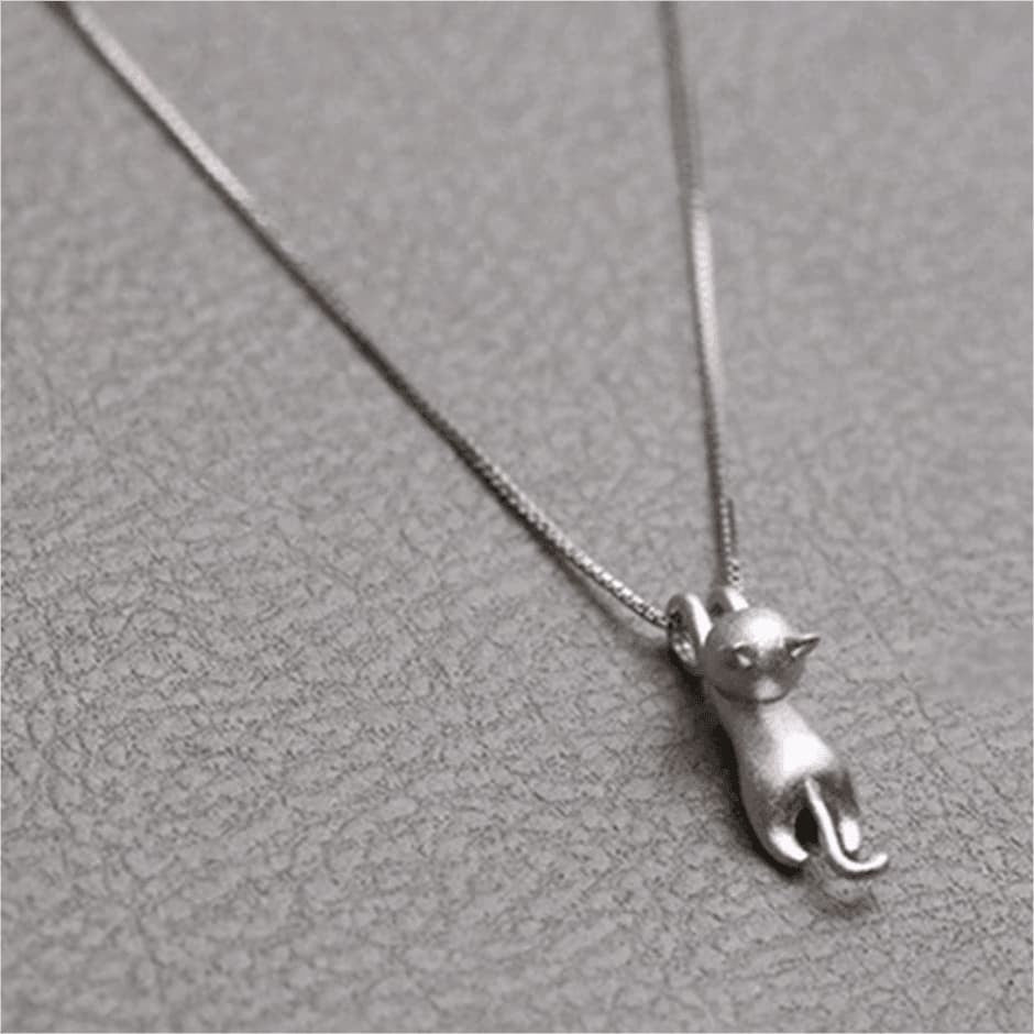 Silberkatze, Kette, Naturschoen - #925, #haustier, #katze, #sterlingsilber, #tiere, Tier