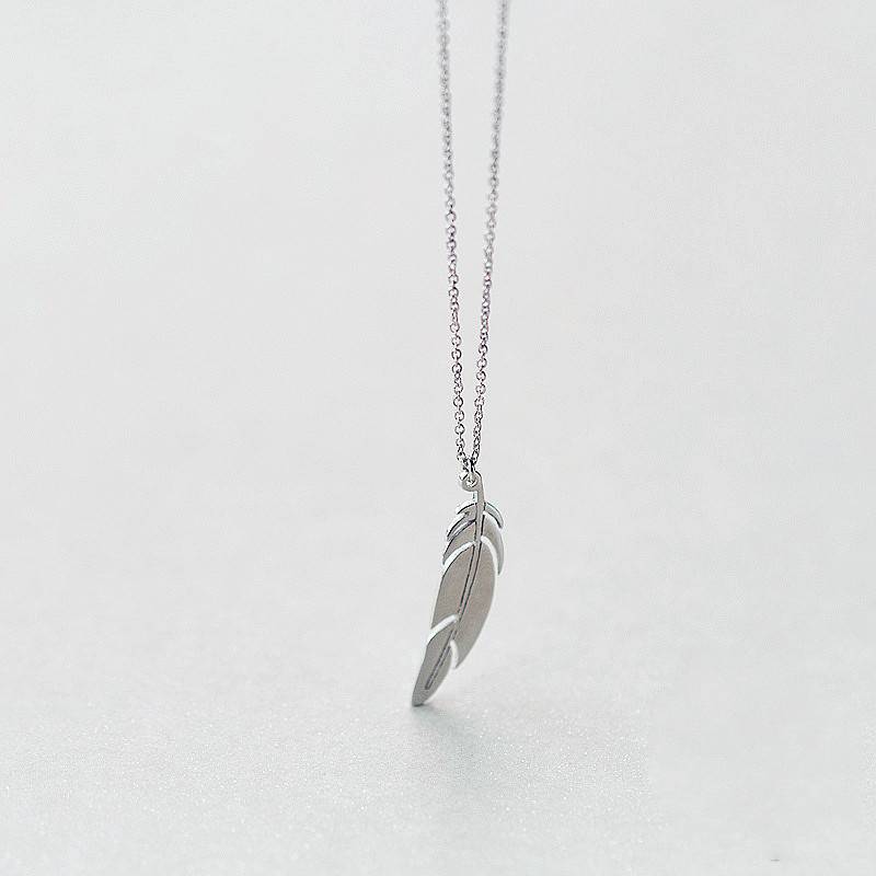 Silberfeder, Kette, Naturschoen - #feder, #sterlingsilber, #winter, boho