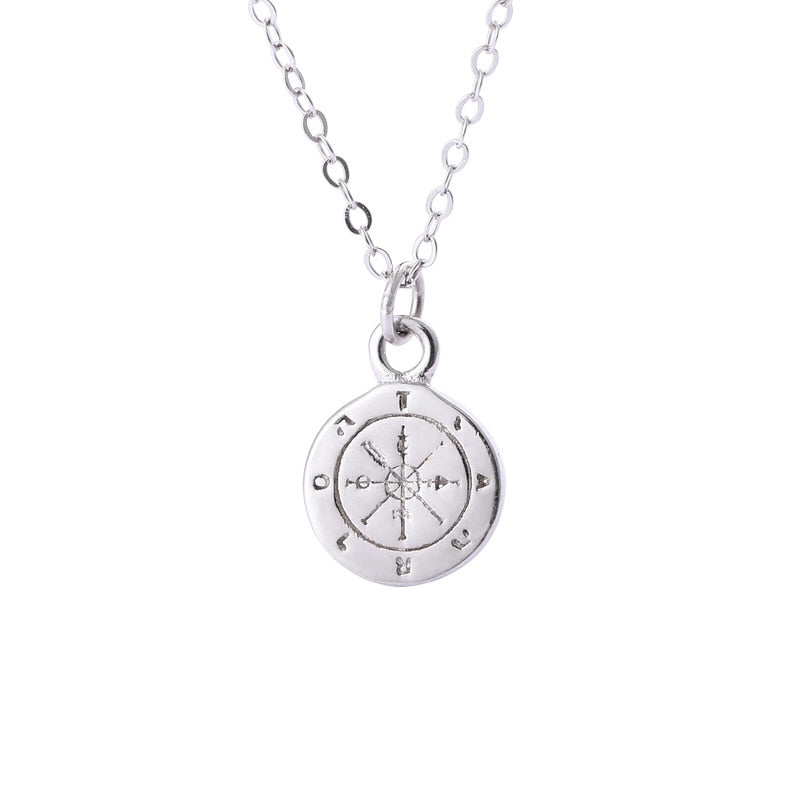 Kompasskette, Kette, Naturschoen - #sterlingsilber, #vergoldet, good
