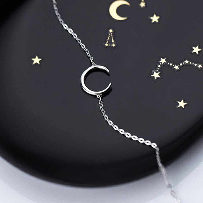 Mondband, Armband, Naturschoen - #armband, #himmel, #mond, #nacht, #silber, #sterlingsilber