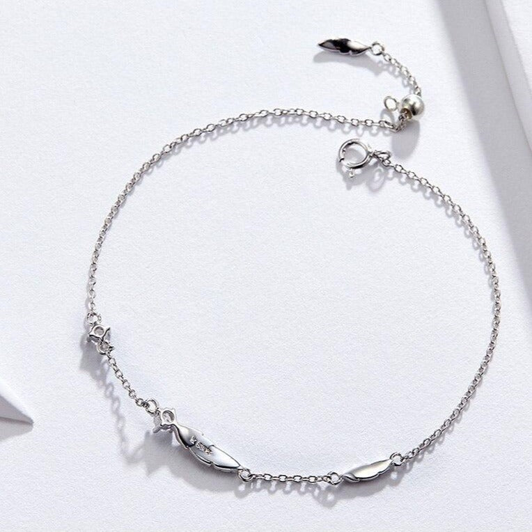 Federband, Charmband, Naturschoen - #armband, #band, #boho, #feder, #sterlingsilber, #vogel, #wald