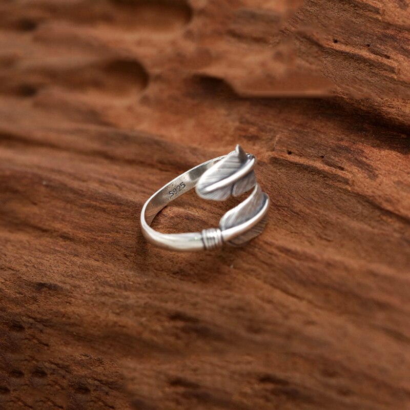 Doppelfeder, Ring, Naturschoen - #boho, #feder, #federn, #s925, #sterlingsilber, #wald