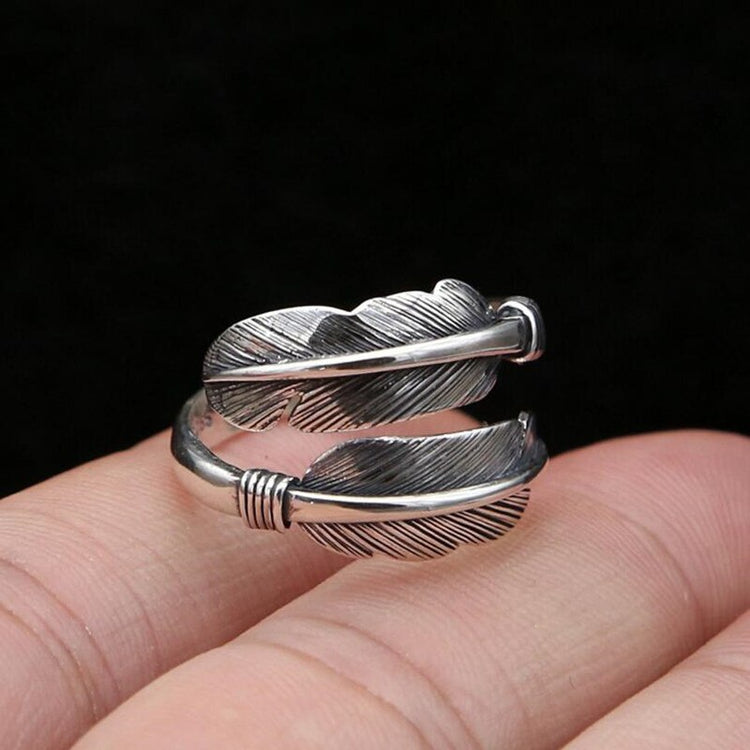 Doppelfeder, Ring, Naturschoen - #boho, #feder, #federn, #s925, #sterlingsilber, #wald