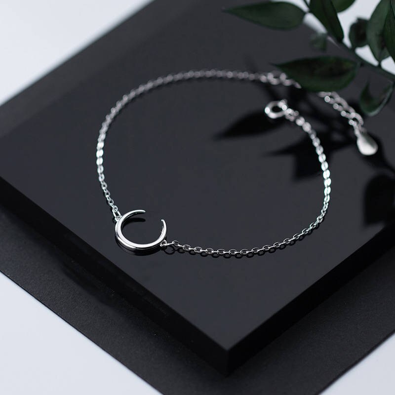 Mondband, Armband, Naturschoen - #armband, #himmel, #mond, #nacht, #silber, #sterlingsilber