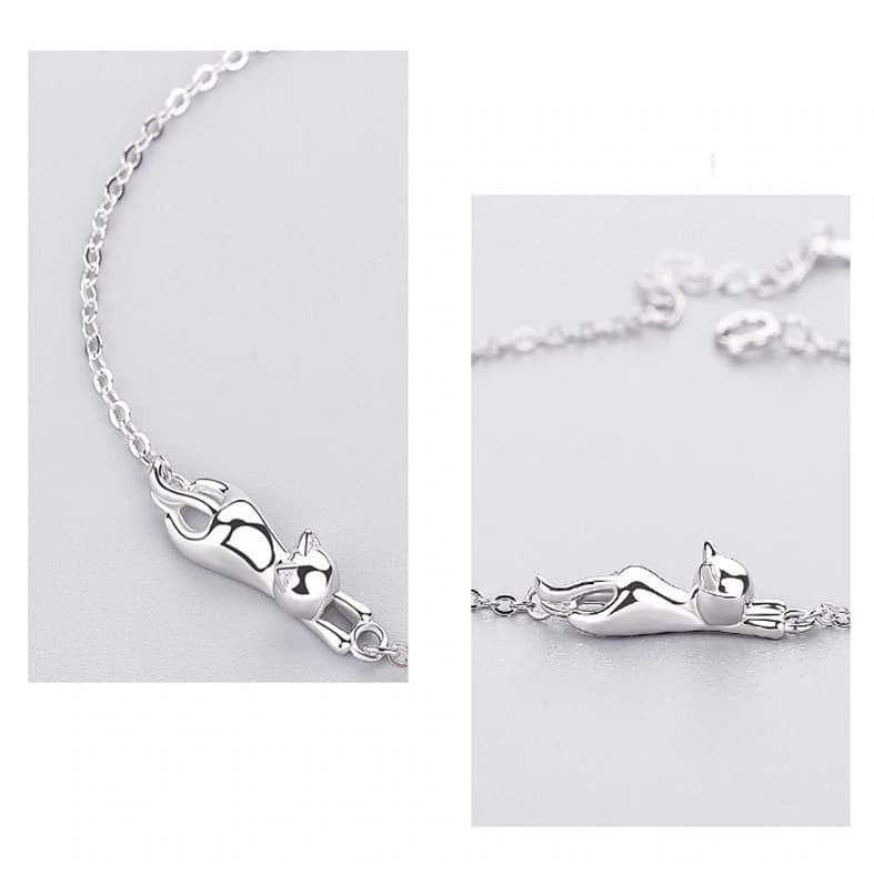 Kätzchenband, Armband, Naturschoen - #925, #haustier, #katze, #sterlingsilber, #tiere, tier