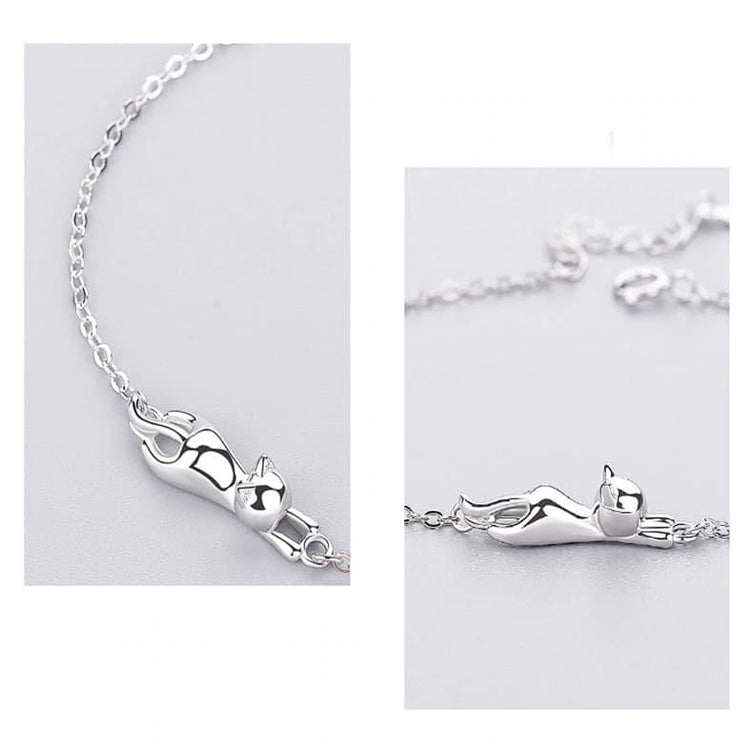 Kätzchenband, Armband, Naturschoen - #925, #haustier, #katze, #sterlingsilber, #tiere, tier