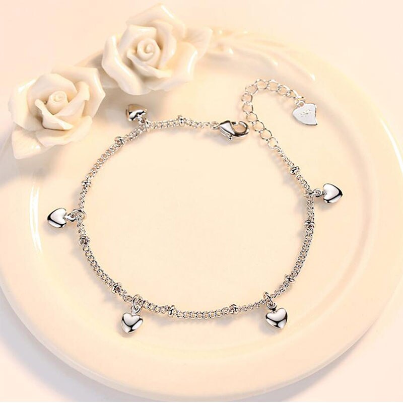Herzchenband, Armband, Naturschoen - #herz, #sterlingsilber