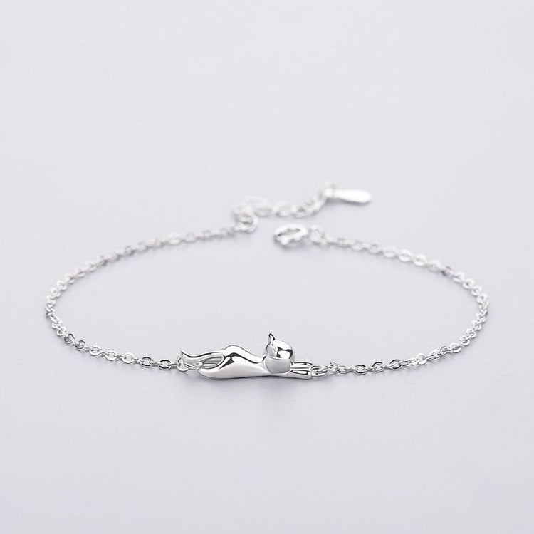 Kätzchenband, Armband, Naturschoen - #925, #haustier, #katze, #sterlingsilber, #tiere, tier
