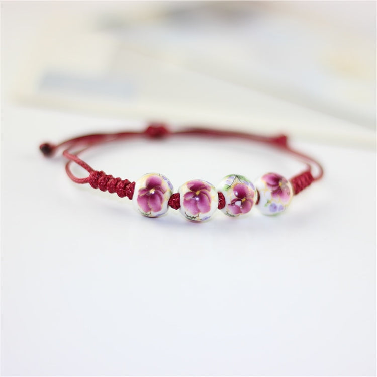Blumenfreude, Armband, Naturschoen - #bunt, #keramik, #sommer