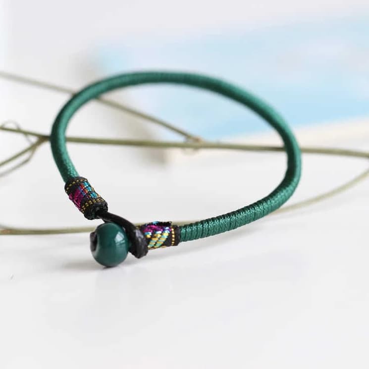 Seil, Armband, Naturschoen - #bunt, #keramik, #sommer, Natur
