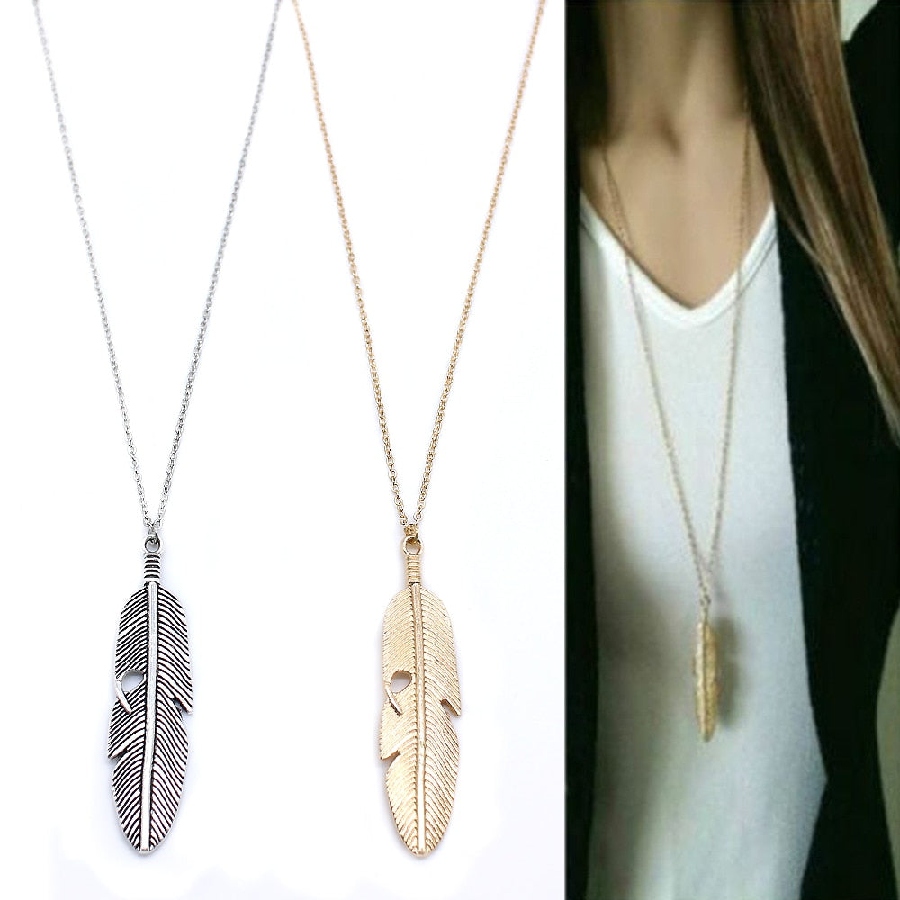 Federkette, Kette, Naturschoen - #feder, #golden