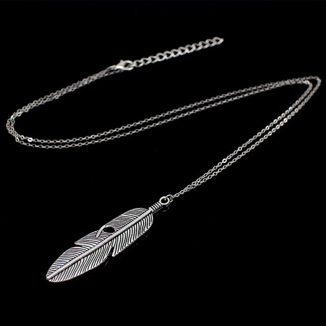 Federkette, Kette, Naturschoen - #feder, #golden